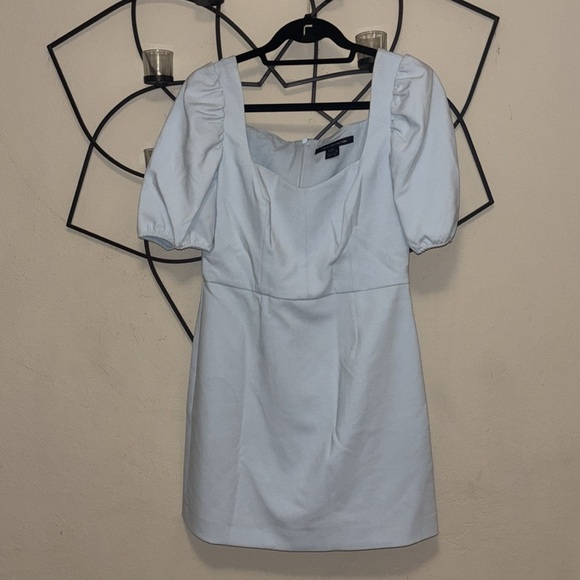 NWOT French Connection Blue Berina Whisper Puff Sleeve Dress 8 - Picture 5 of 11